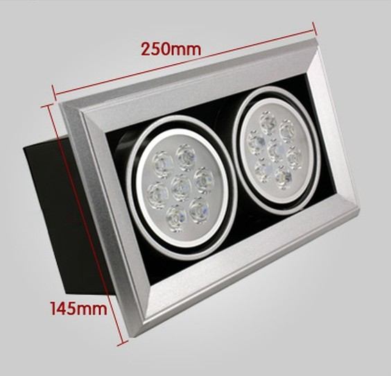 Commercial 14 Watt Ceiling Led Grille Spot Light / Bridgelux Led Spot Lighting